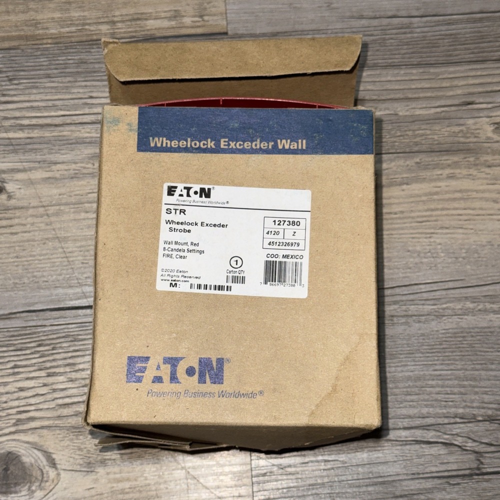Eaton Wheelock Exceder 127380 Wall Mount Strobe Fire Alarm